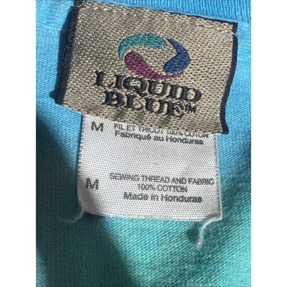 Vtg 2003 Liquid Blue Alice In Wonderland Tie Dye Shirt Brian Fox Caterpillar M - Picture 10 of 16